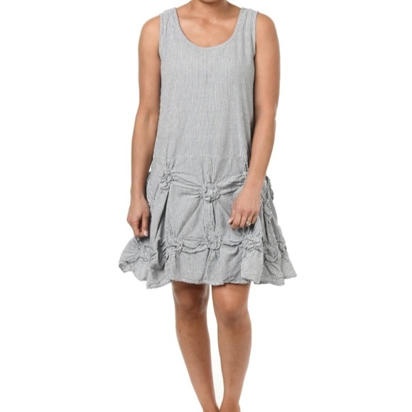 TULIP matilda dress in ticking stripe - Picture 4 of 9